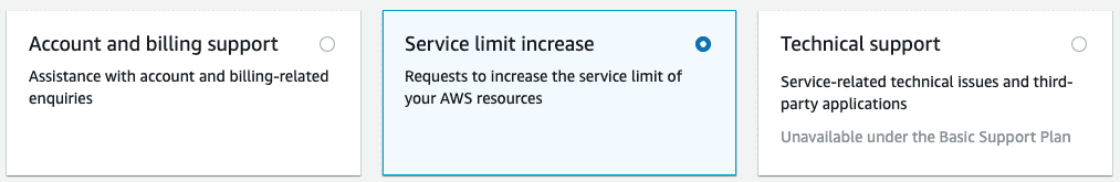 Service limit increase