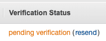 Pending verification